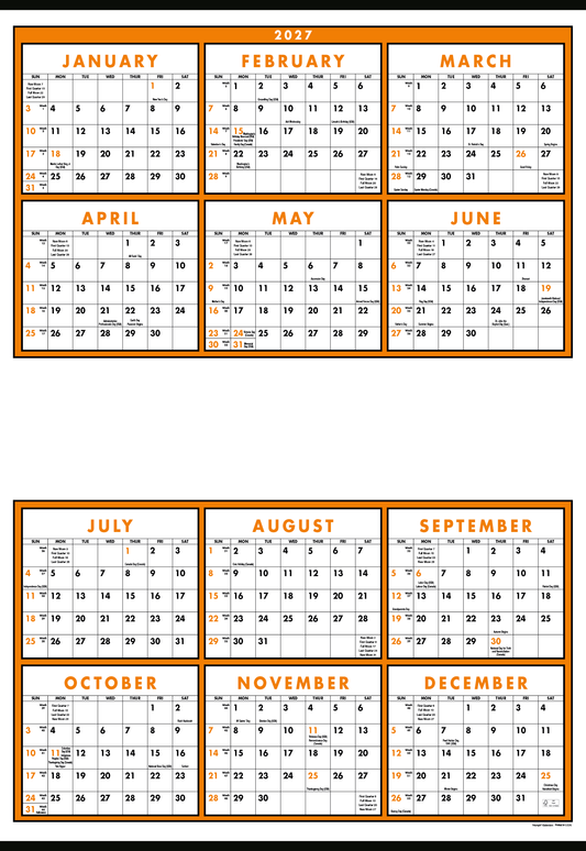 Small Quantity Custom Span-A-Year Calendar