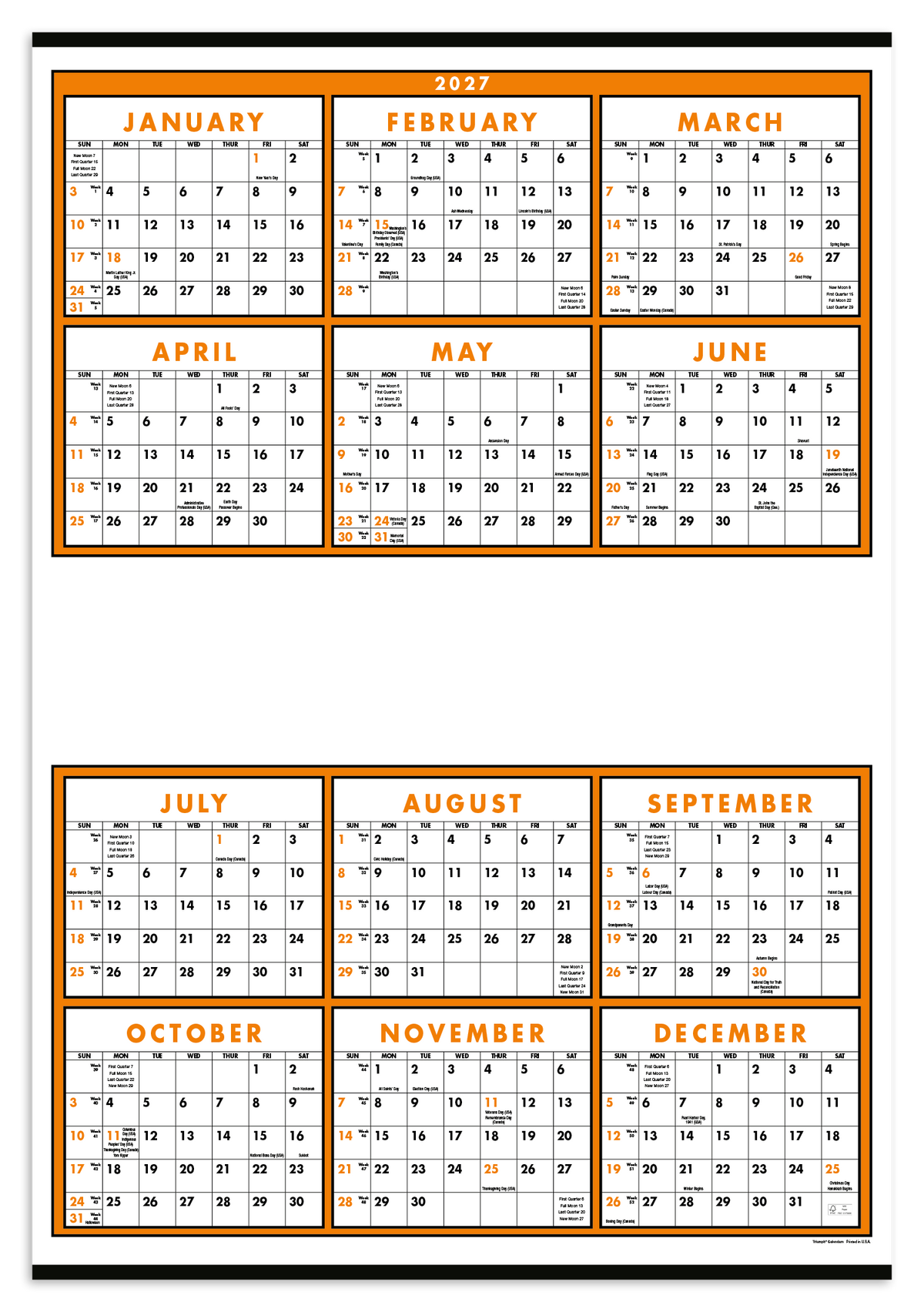 Custom logo Small Quantity Custom Span-A-Year Calendar
