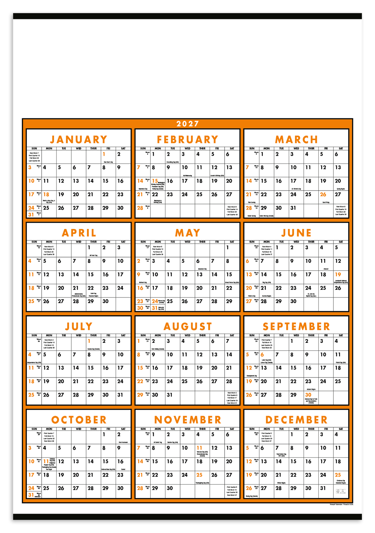 Custom logo Small Quantity Custom Span-A-Year Calendar