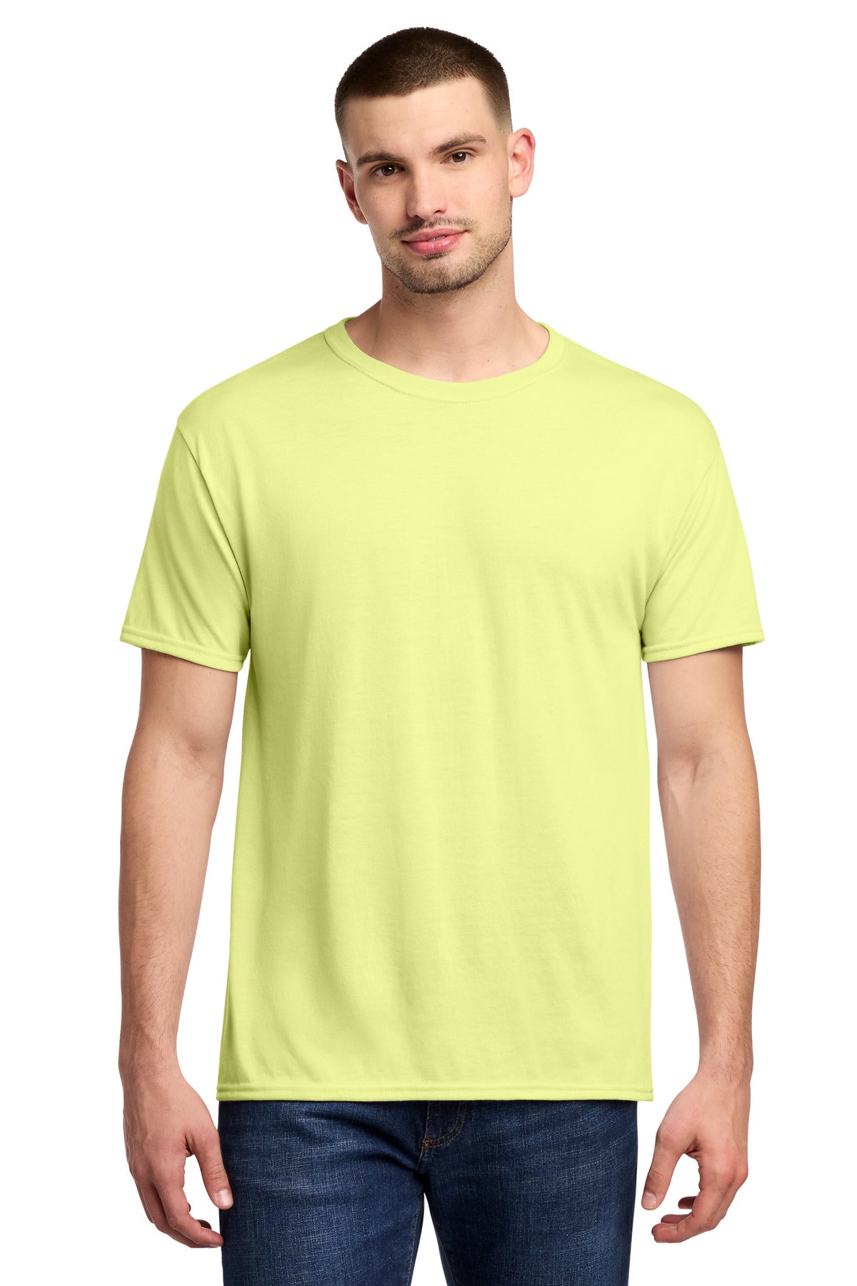 Custom logo Jerzees® Dri-Power® 100% Polyester T-Shirt. 21M in Celery Juice