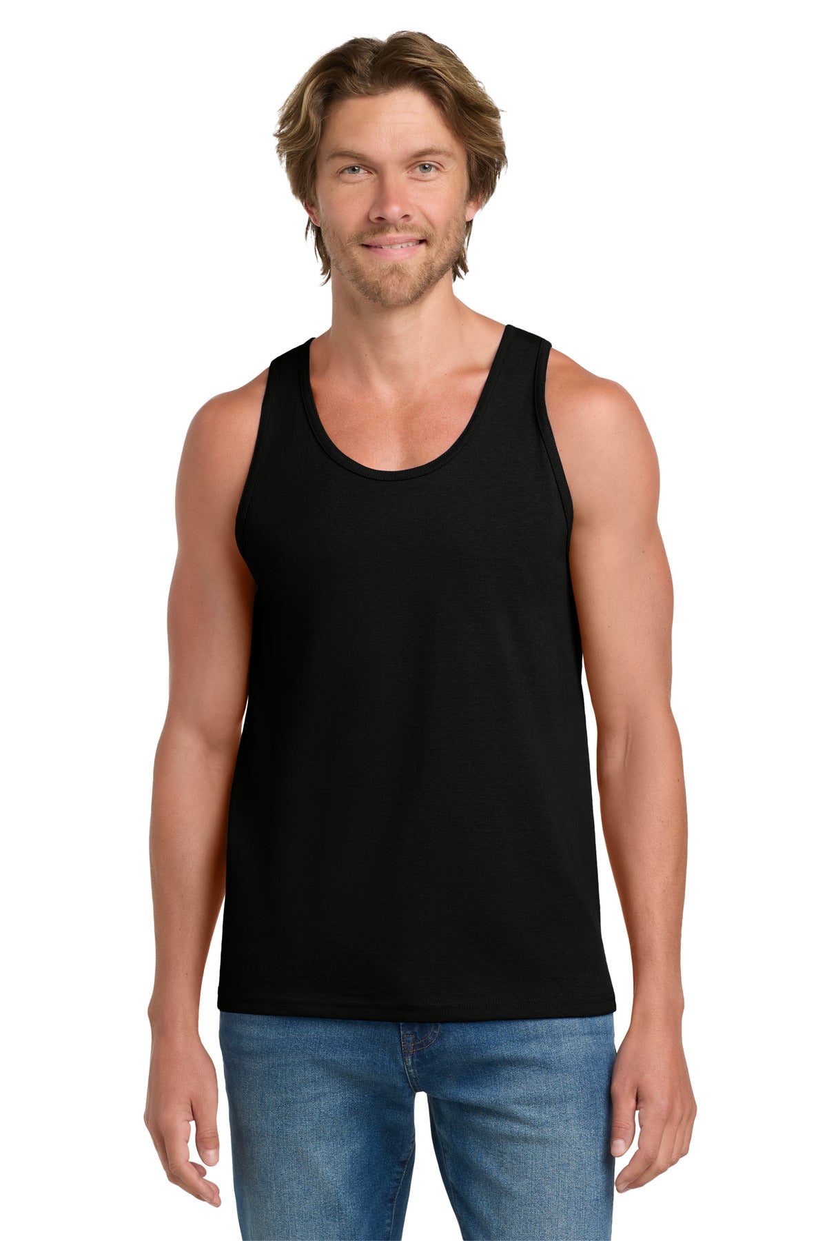 Custom logo Gildan® - Ultra Cotton® 100% US Cotton Tank Top.  2200 in Black