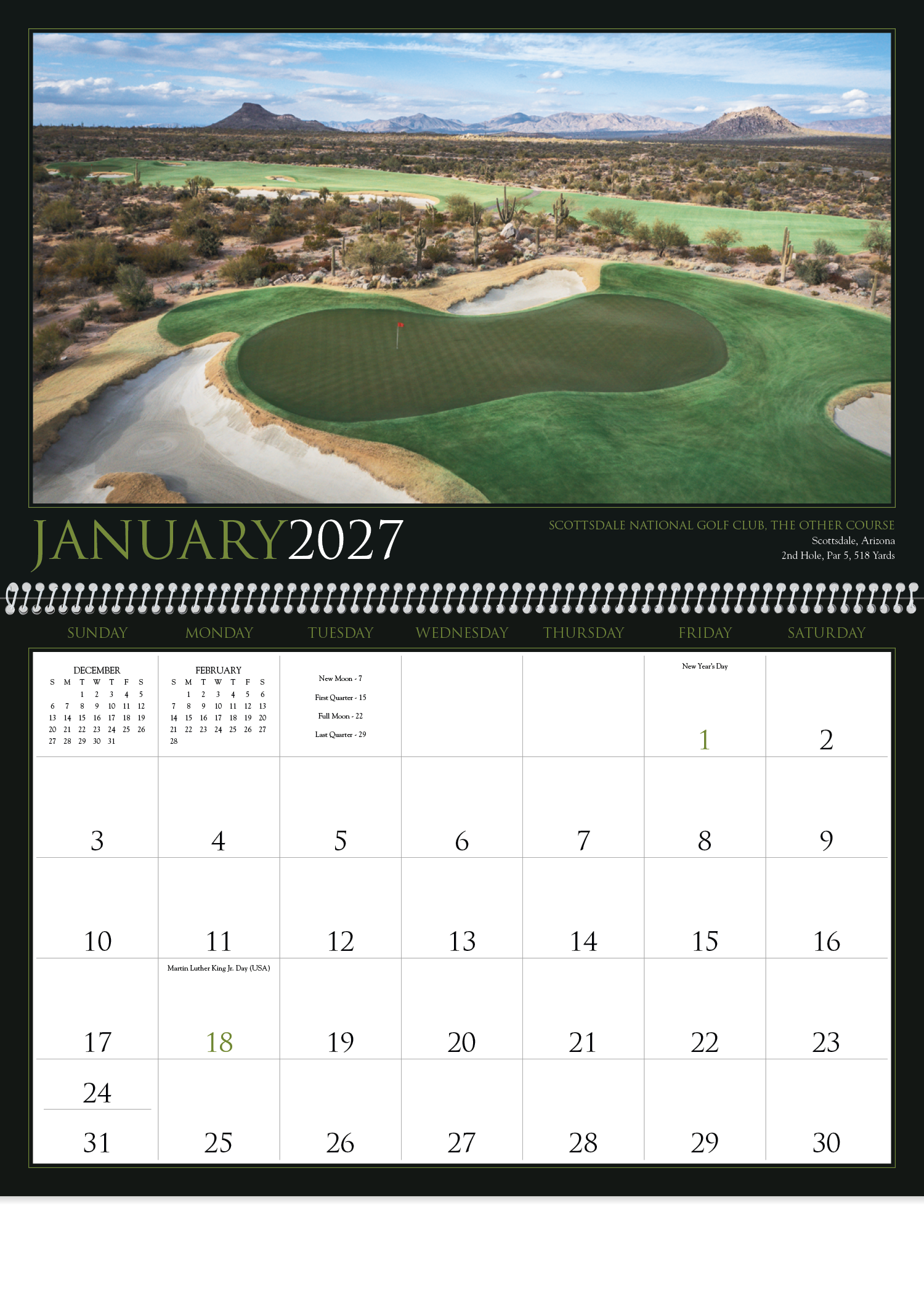 Golf America Calendar