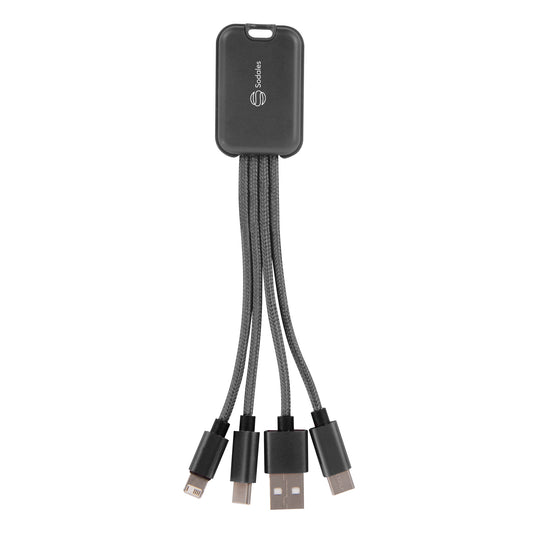 Custom logo 4-In-1 Aluminum Charging Buddy