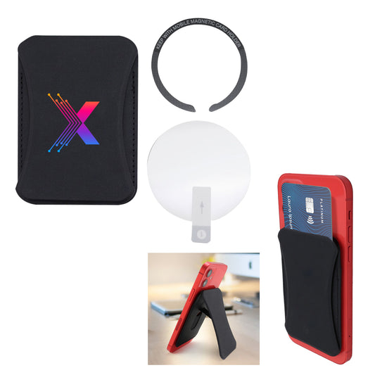 Custom logo Magnetic Phone Wallet and Stand