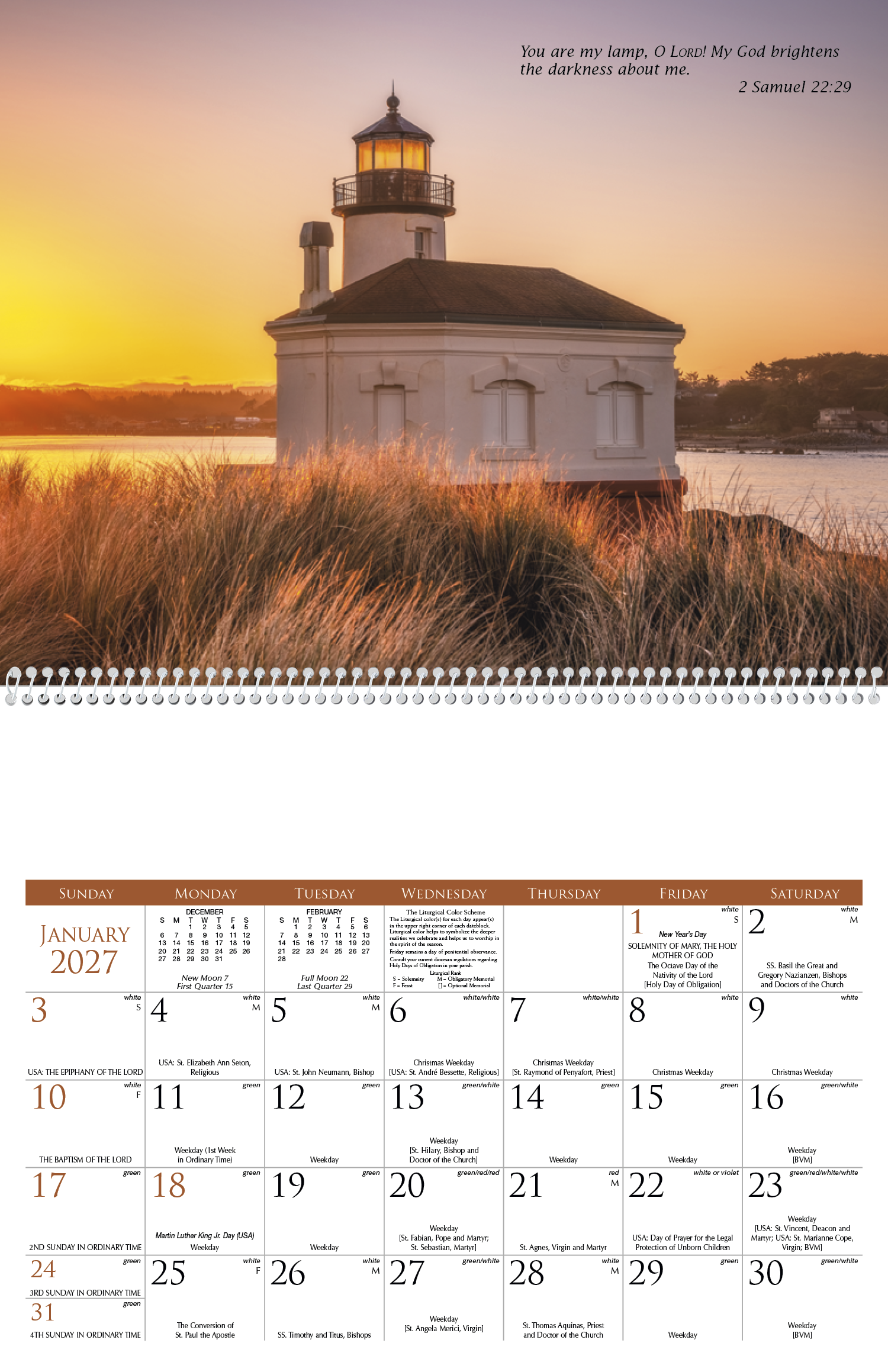 Catholic Scenic Calendar