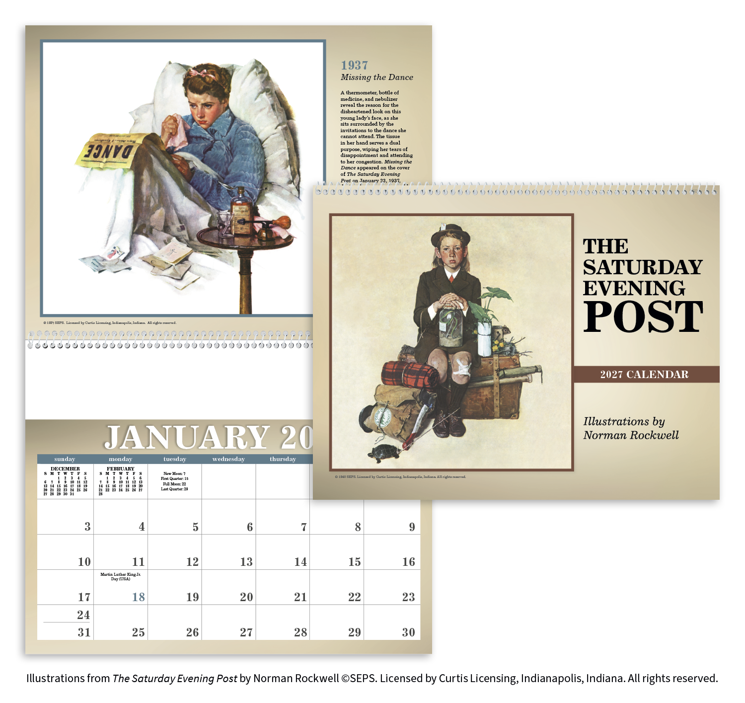 The Saturday Evening Post Illustrations by Norman Rockwell Calendar