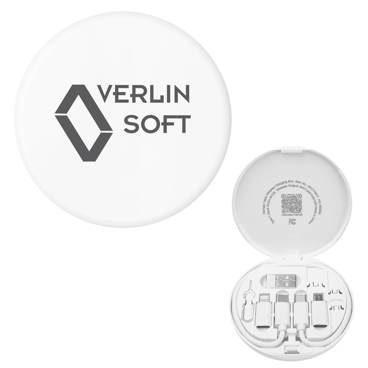 Charging Cord & Adapter Set In Wireless Charging Case