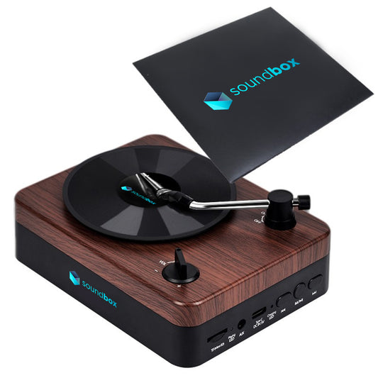 Turntable Wireless Speaker With Custom Record Envelope
