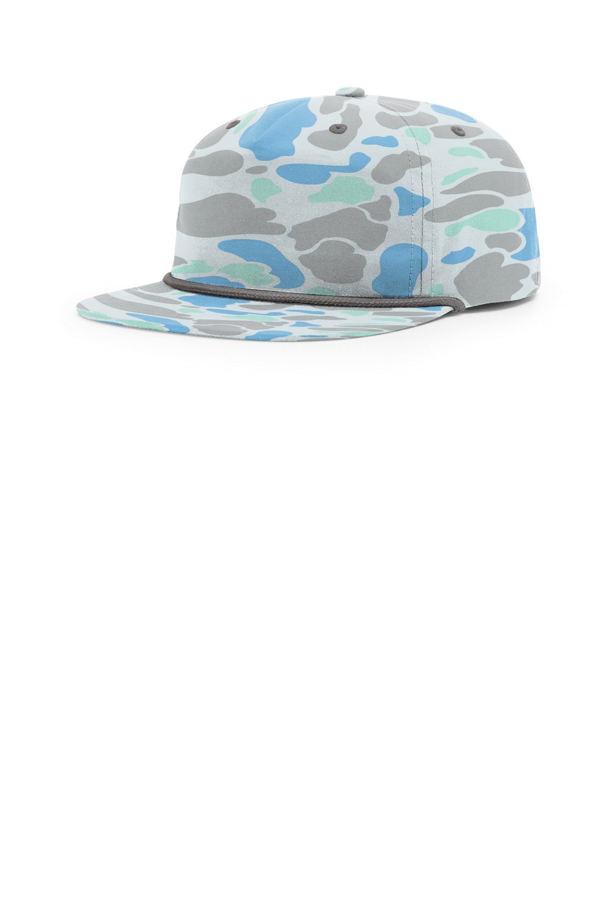 Custom logo Richardson Printed Umpqua Gramps Cap 256P in Saltwater Duck Camo/ Charcoal