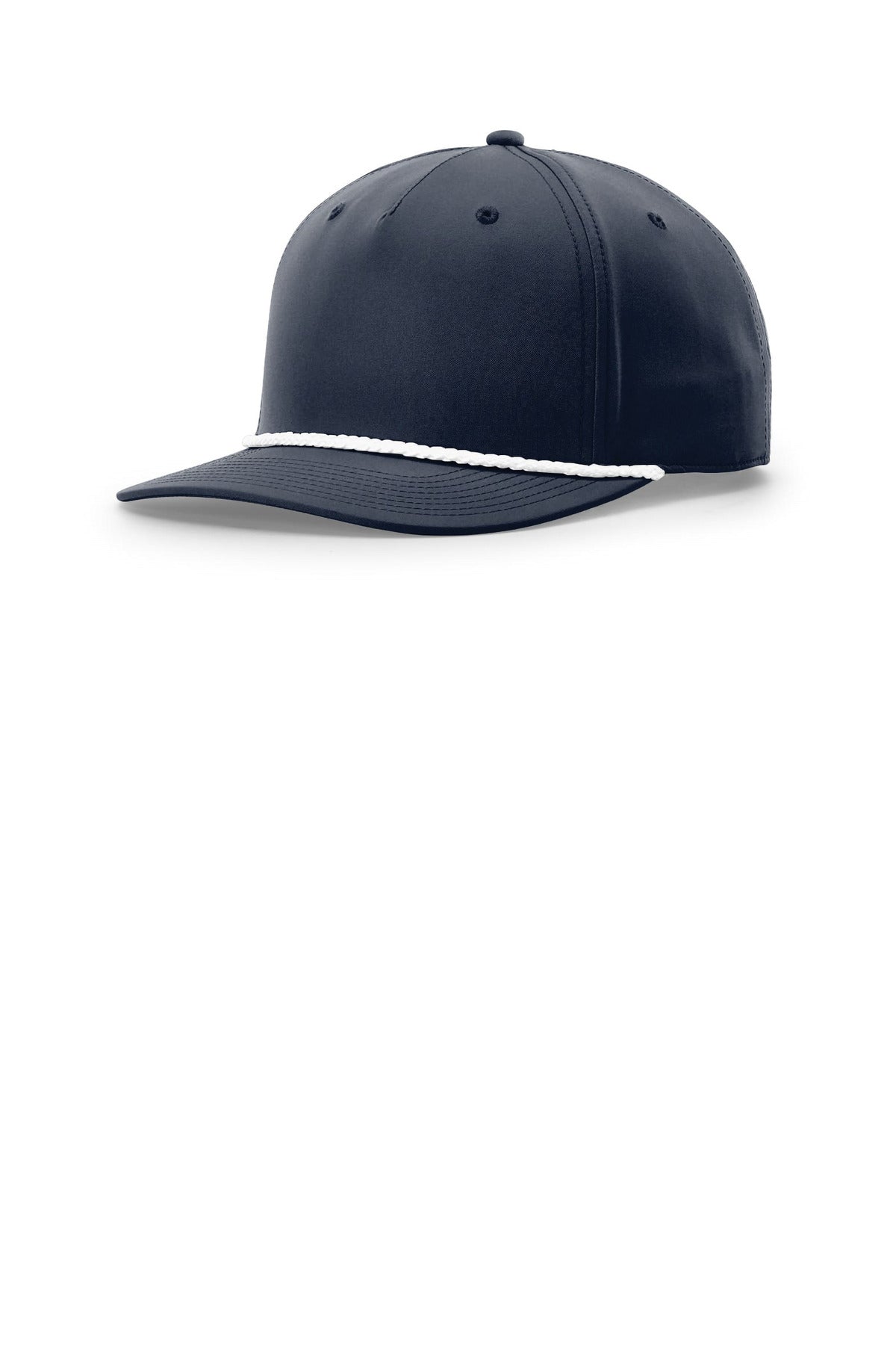 Custom logo Richardson 5-Panel Classic Rope Cap 258 in Navy/ White