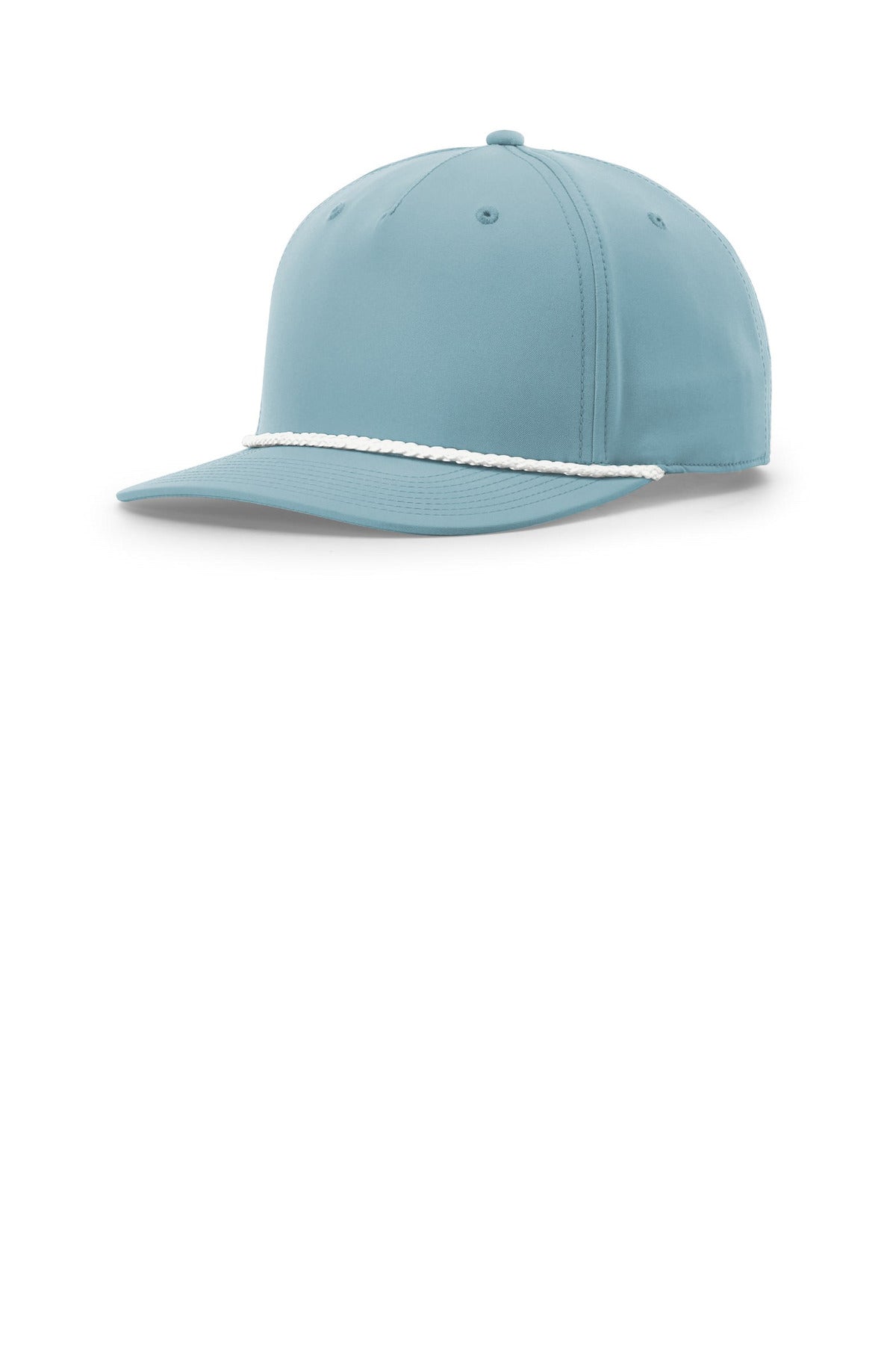 Custom logo Richardson 5-Panel Classic Rope Cap 258 in Smoke Blue/ White