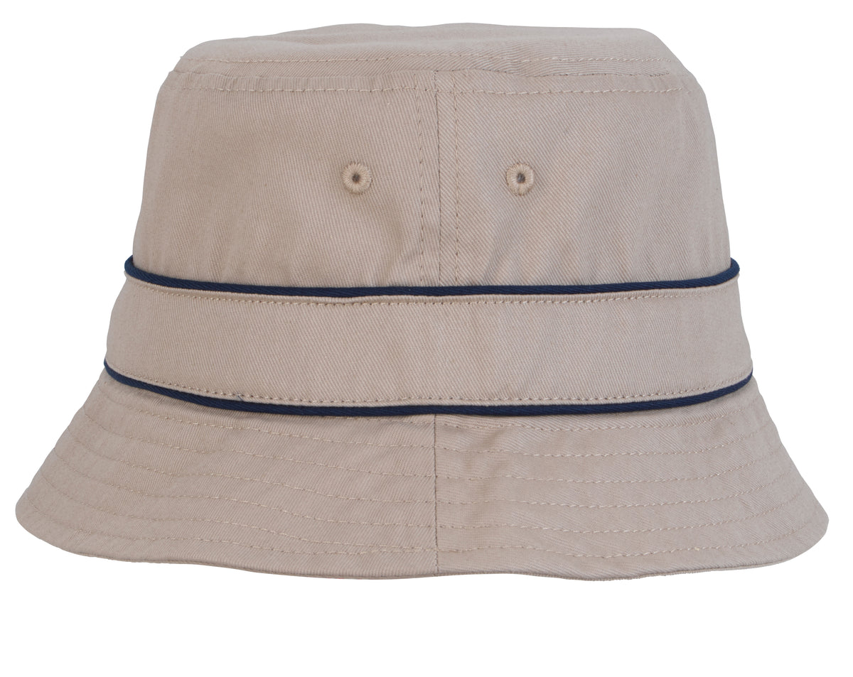 Custom logo Cotton Bucket Hat with Trim