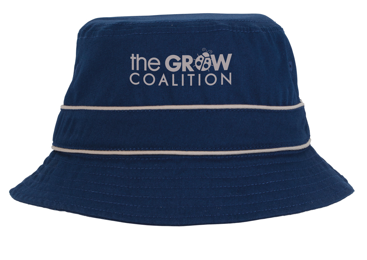 Custom logo Cotton Bucket Hat with Trim