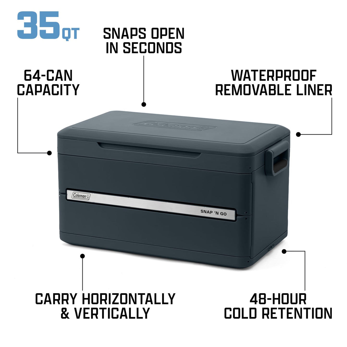 Snap 'N Go™ Collapsible 35-Quart Hard-Sided Cooler