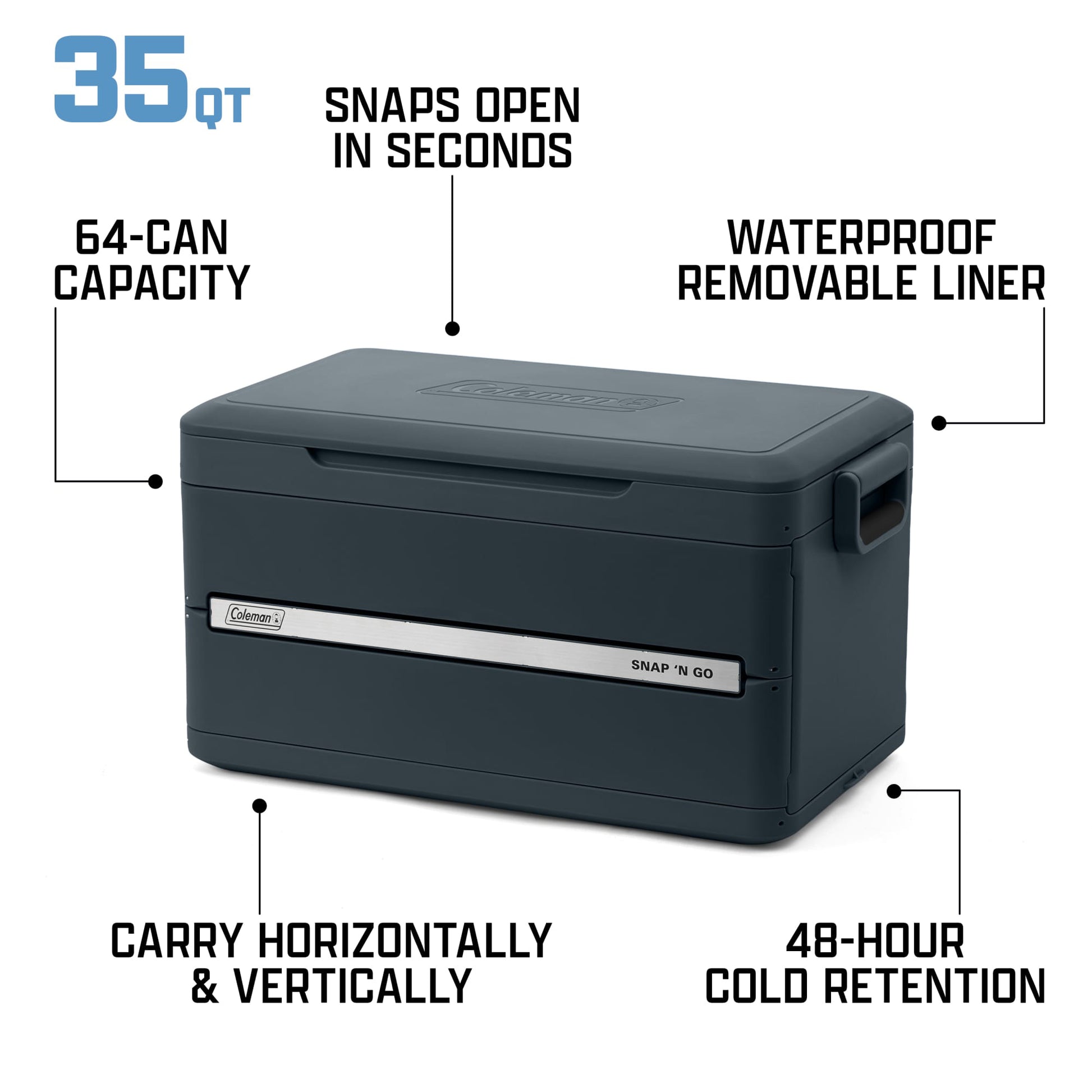 Snap 'N Go™ Collapsible 35-Quart Hard-Sided Cooler