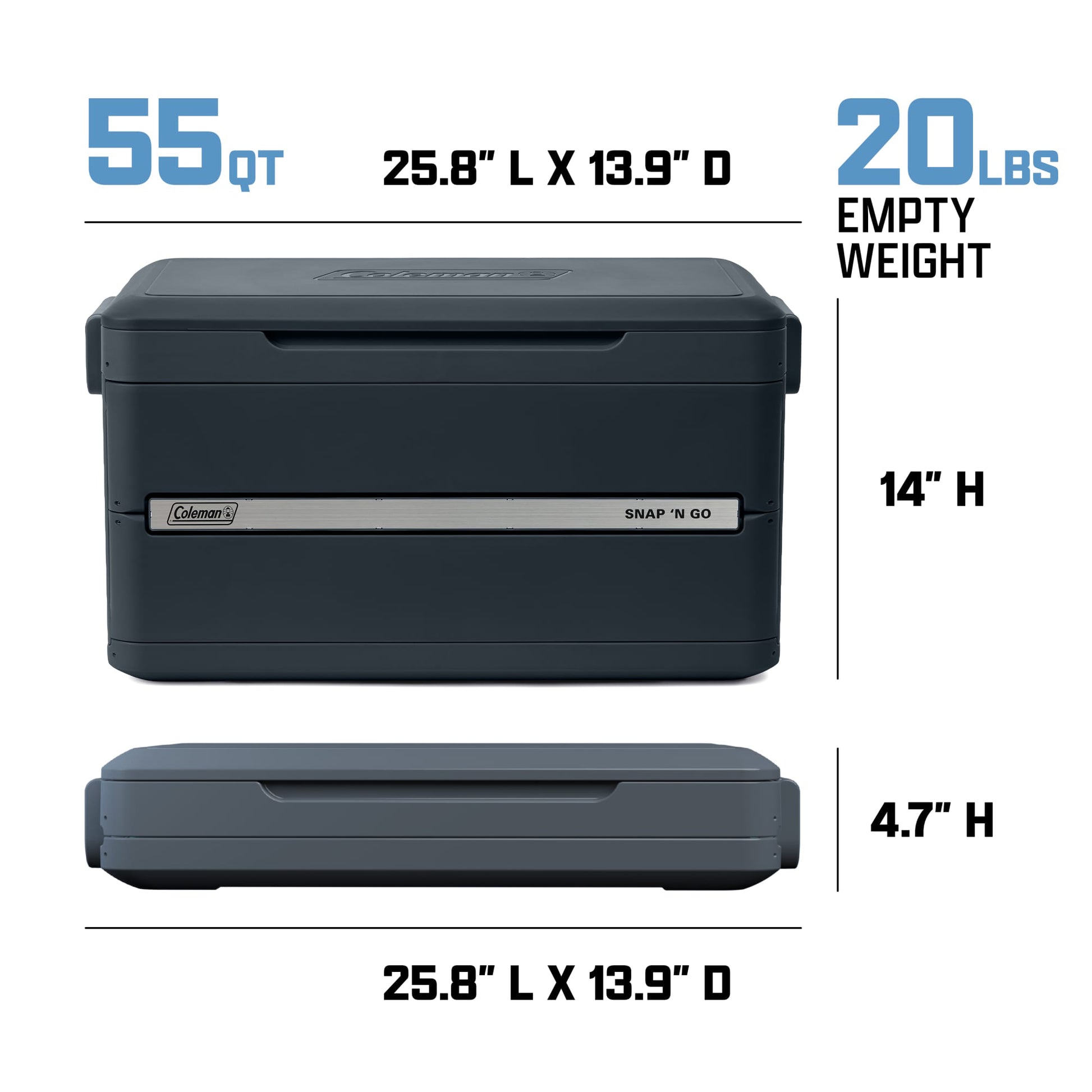 Snap 'N Go™ 55-Quart Collapsible Hard-Sided Cooler