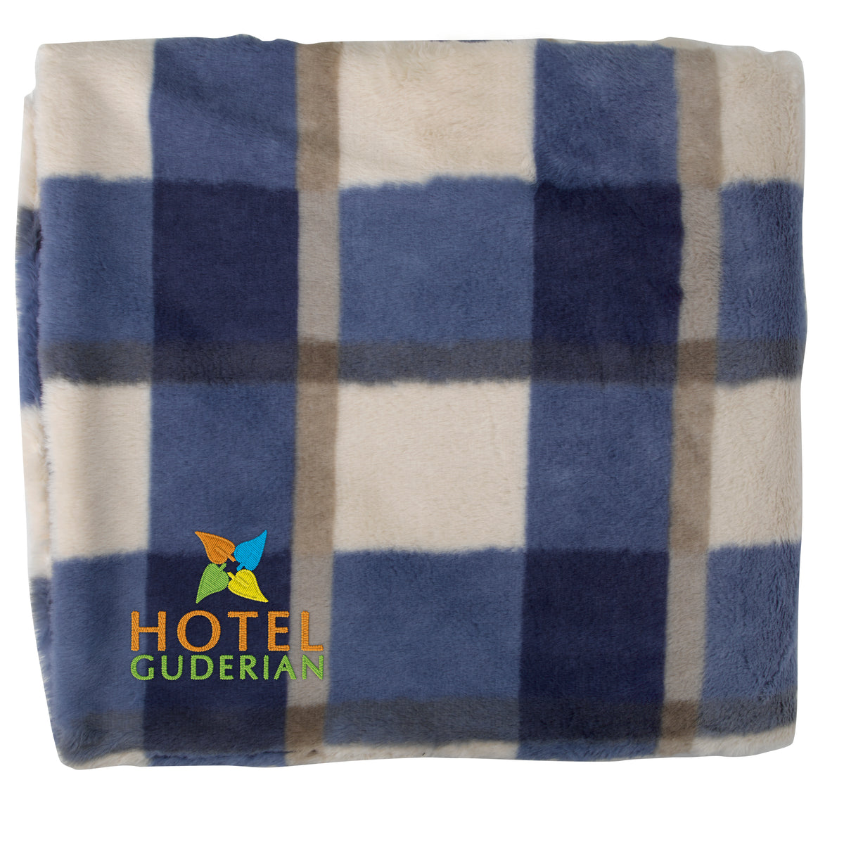 Custom logo Ultra-Soft Double-Sided RPET Luxe Throw