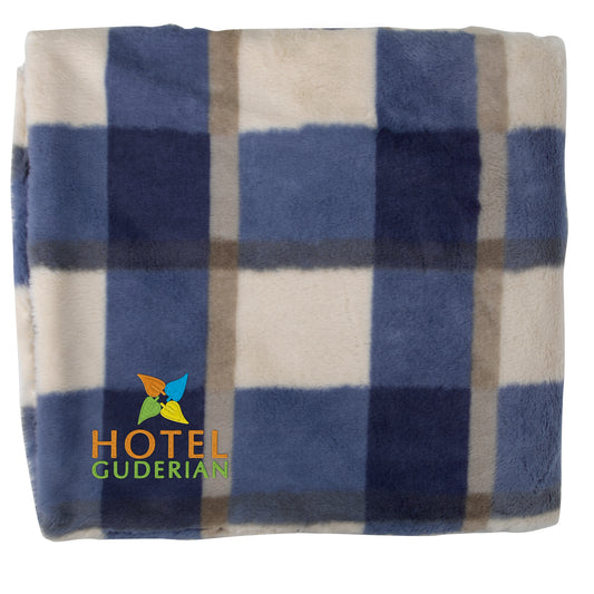Custom logo Ultra-Soft Double-Sided RPET Luxe Throw