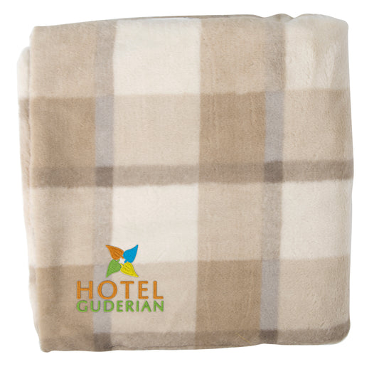 Custom logo Ultra-Soft Double-Sided RPET Luxe Throw