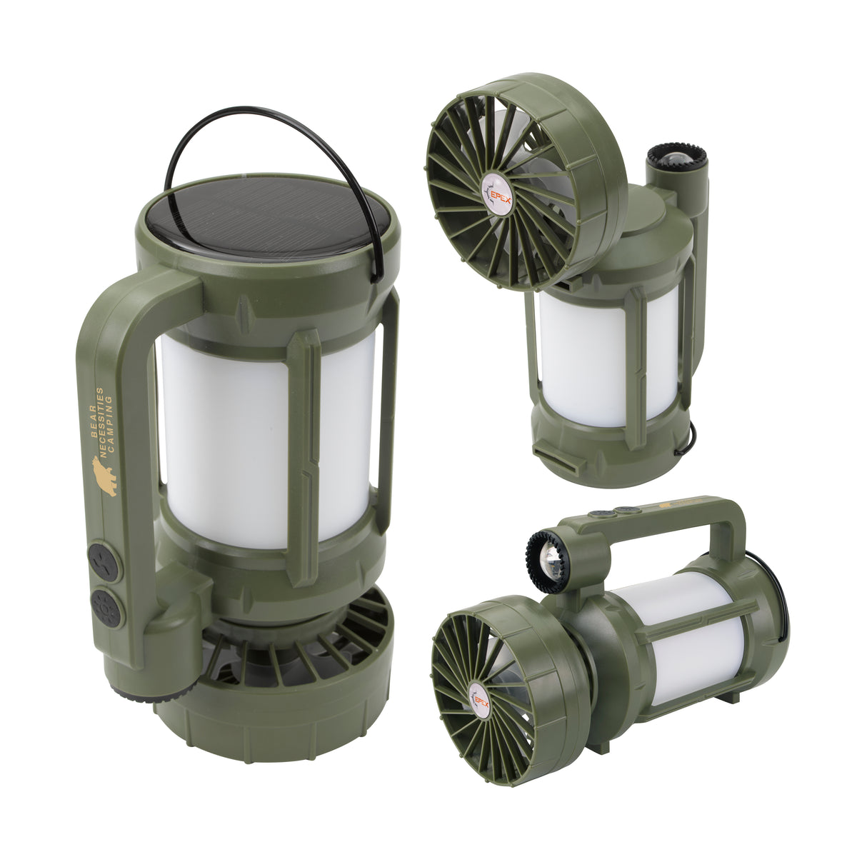 Custom logo Yuma Rechargeable Solar Camping Lantern and Fan