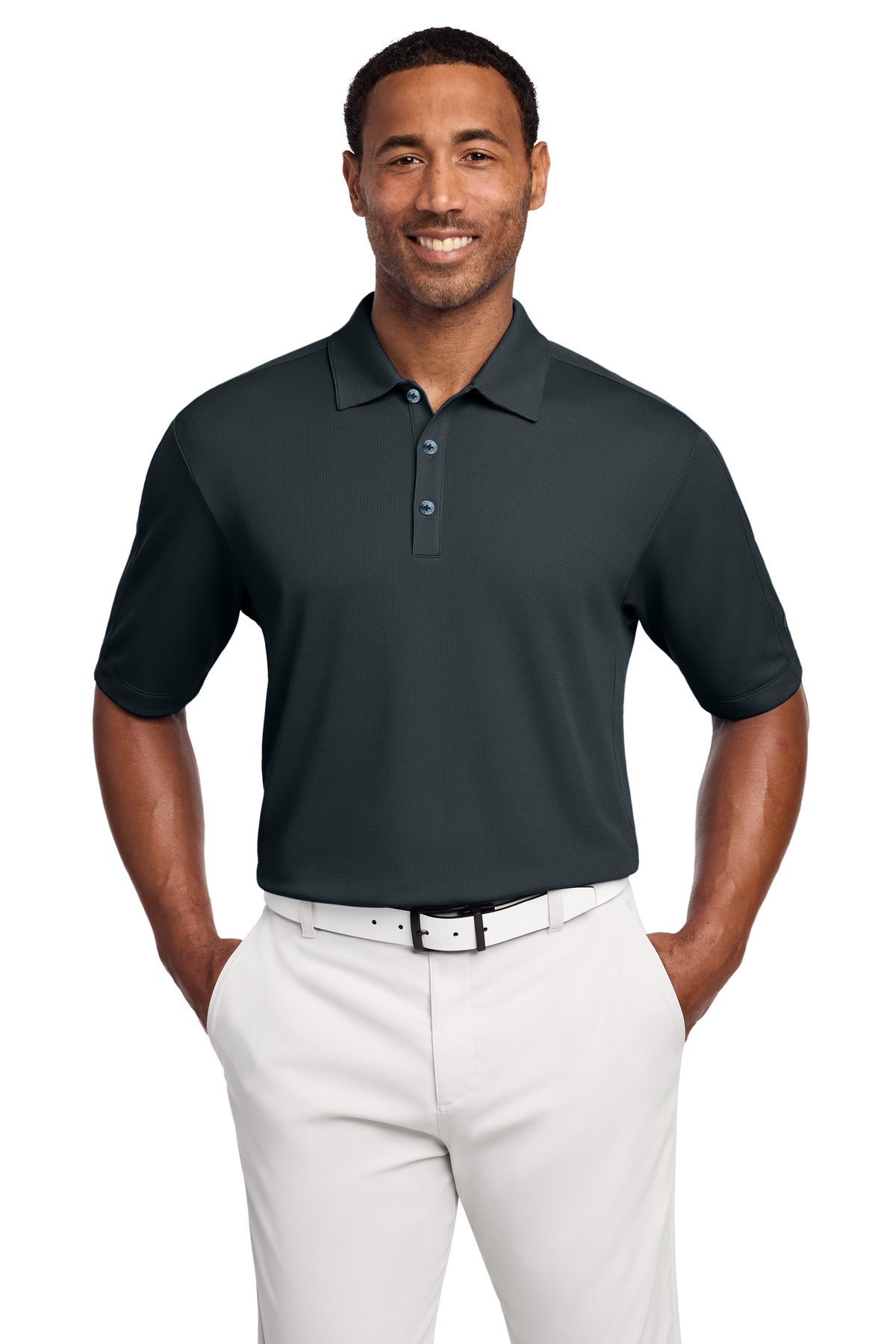 Custom logo Nike Tech Sport Dri-FIT Polo.  266998 in Anthracite