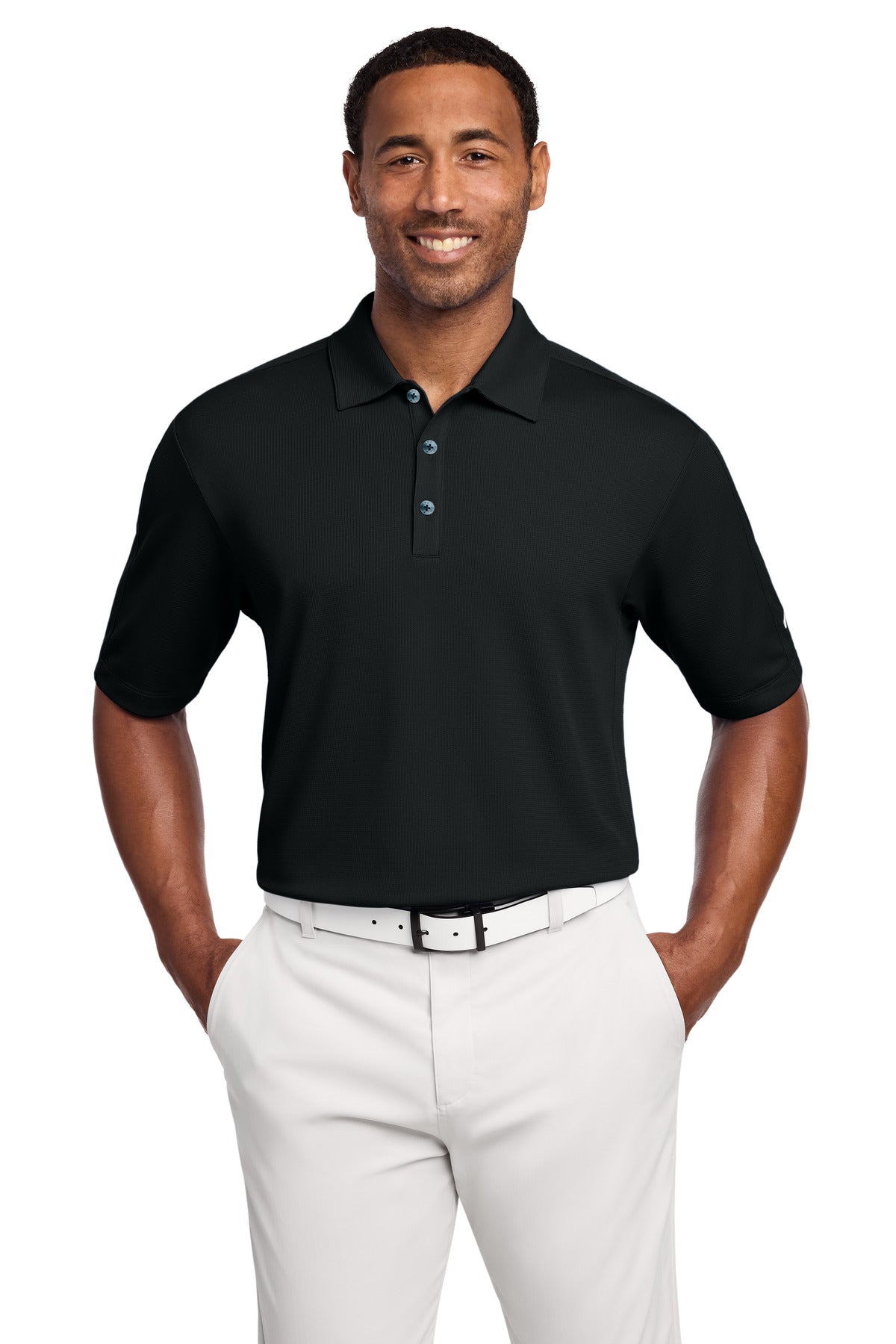 Custom logo Nike Tech Sport Dri-FIT Polo.  266998 in Black