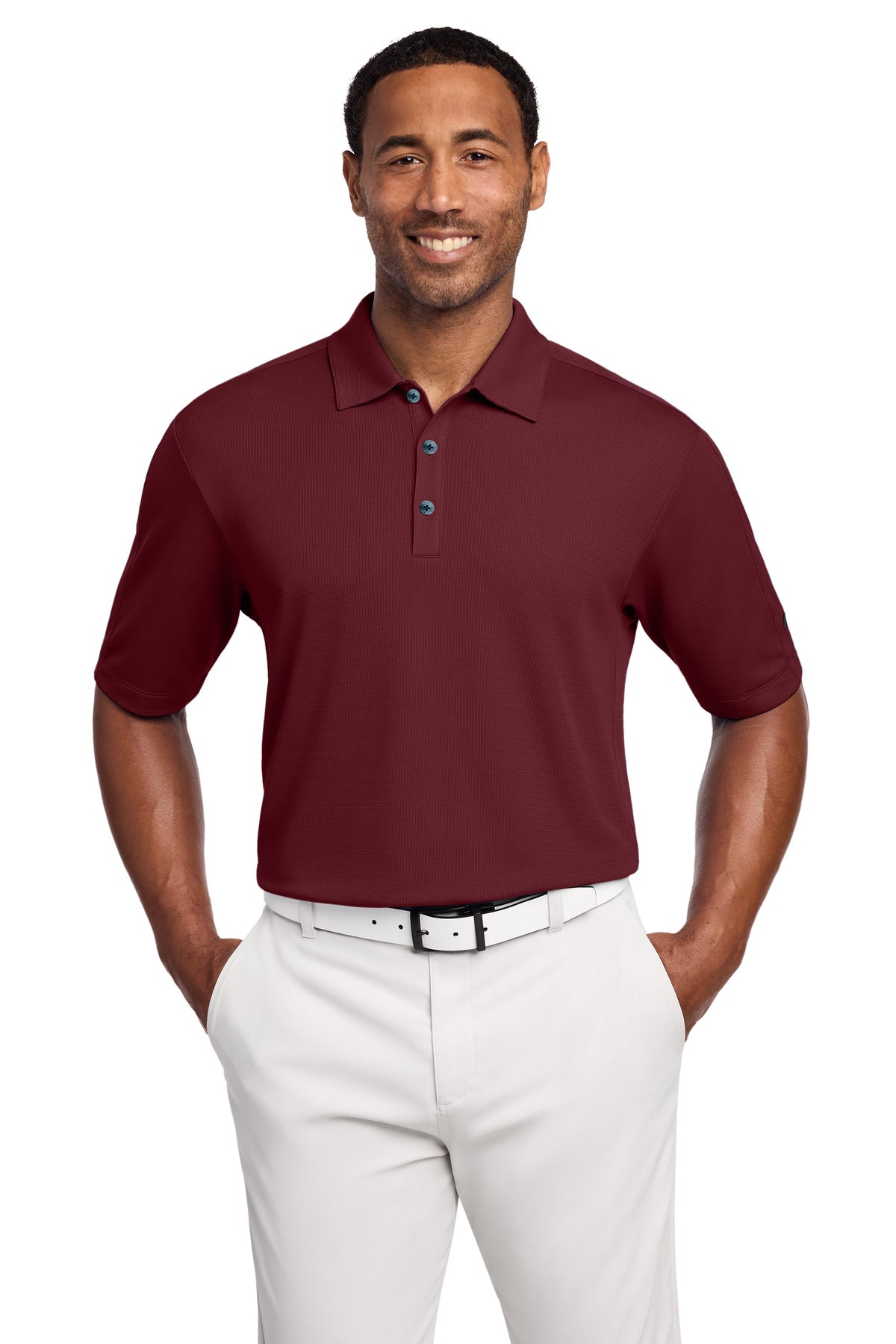 Custom logo Nike Tech Sport Dri-FIT Polo.  266998 in Team Red