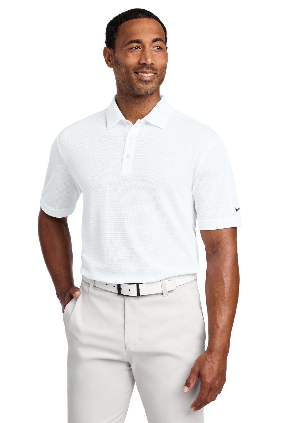 Custom logo Nike Tech Sport Dri-FIT Polo.  266998 in White