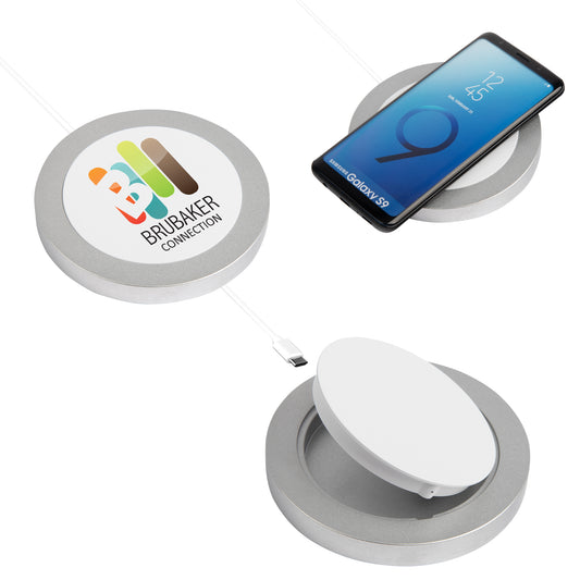 Custom logo 15W Hyper Charge Aluminum Wireless Charger