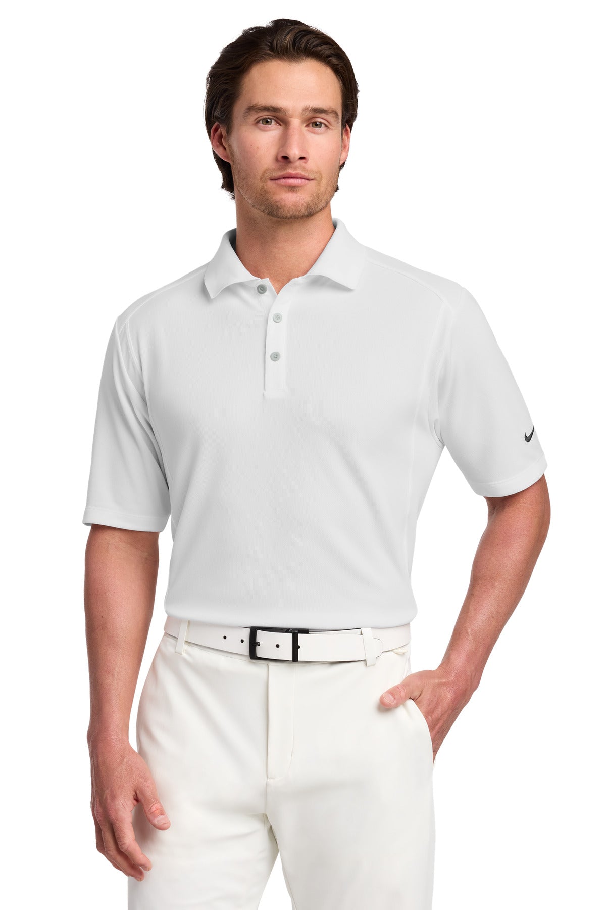 Custom logo Nike Dri-FIT Classic Polo.  267020 in White
