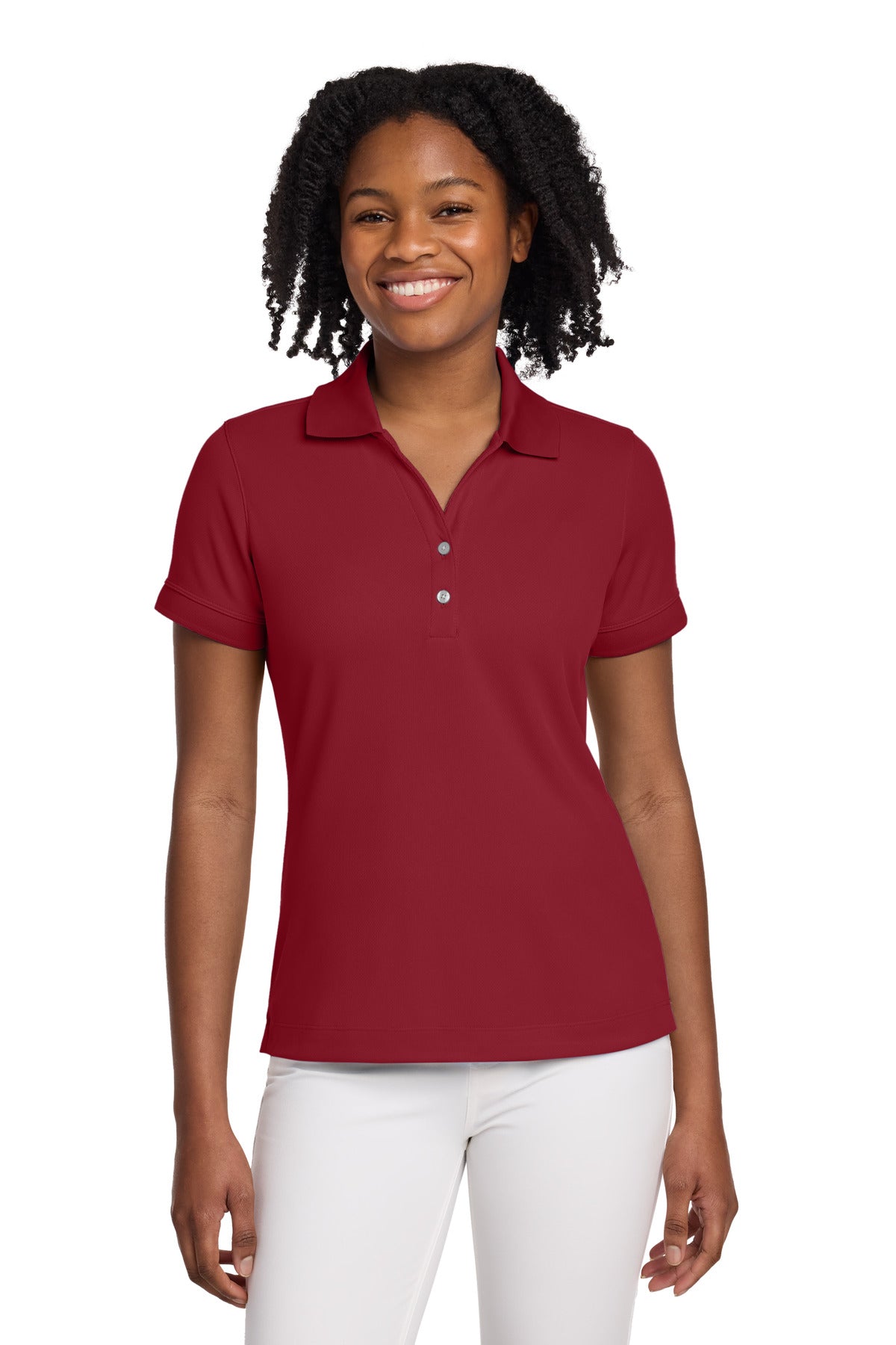 Custom logo Nike Women's Dri-FIT Classic Polo.  286772 in Varsity Red