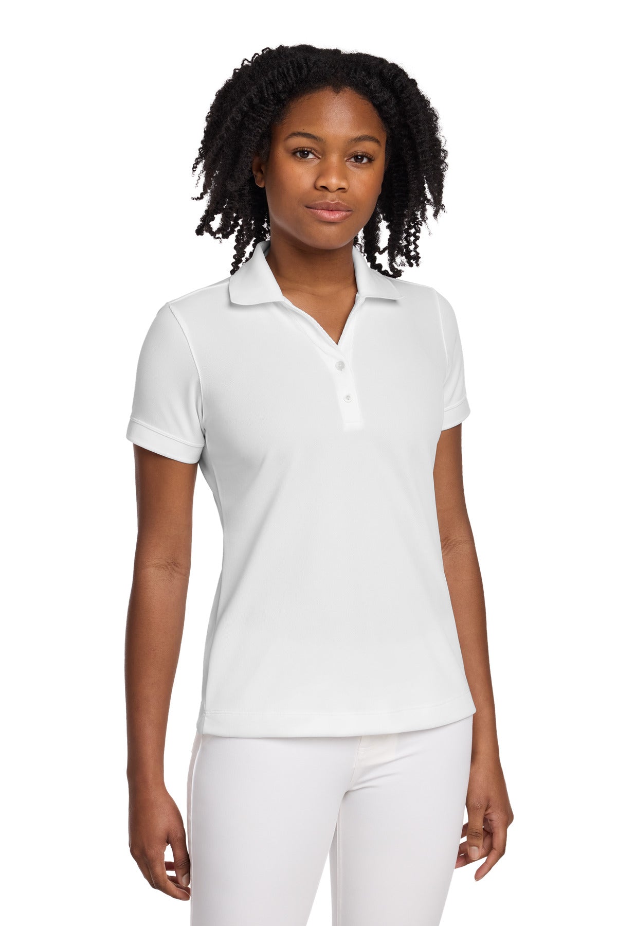 Custom logo Nike Women's Dri-FIT Classic Polo.  286772 in White