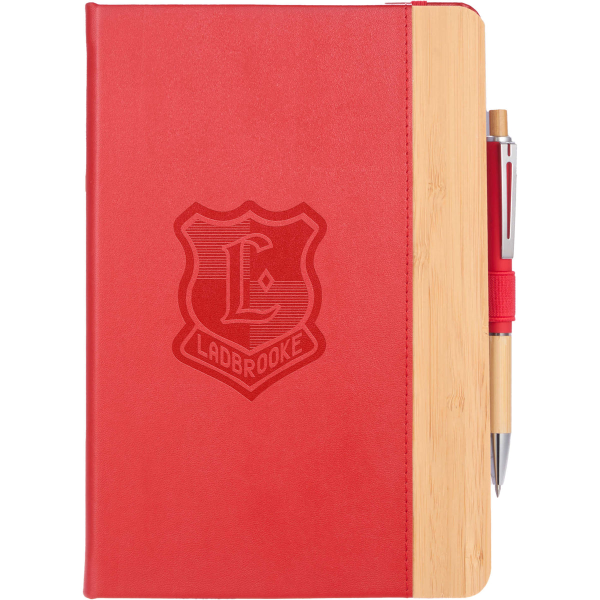 Custom logo 5.5” x 8.5” FSC® Recycled Bamboo Fiber PU Journal