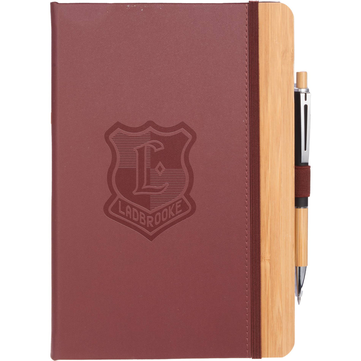 Custom logo 5.5” x 8.5” FSC® Recycled Bamboo Fiber PU Journal