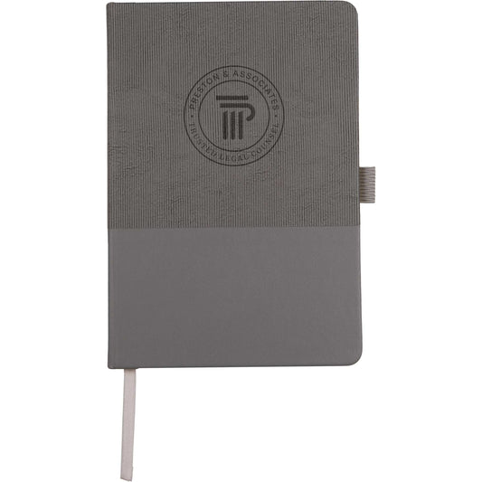 Custom logo 5.5" x 8.5" FSC® Recycled Ribbed Bound Journal