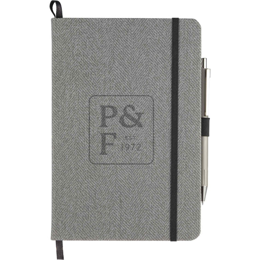 Custom logo 5.5” x 8.5" FSC® Mix Chelsea Bound Journal
