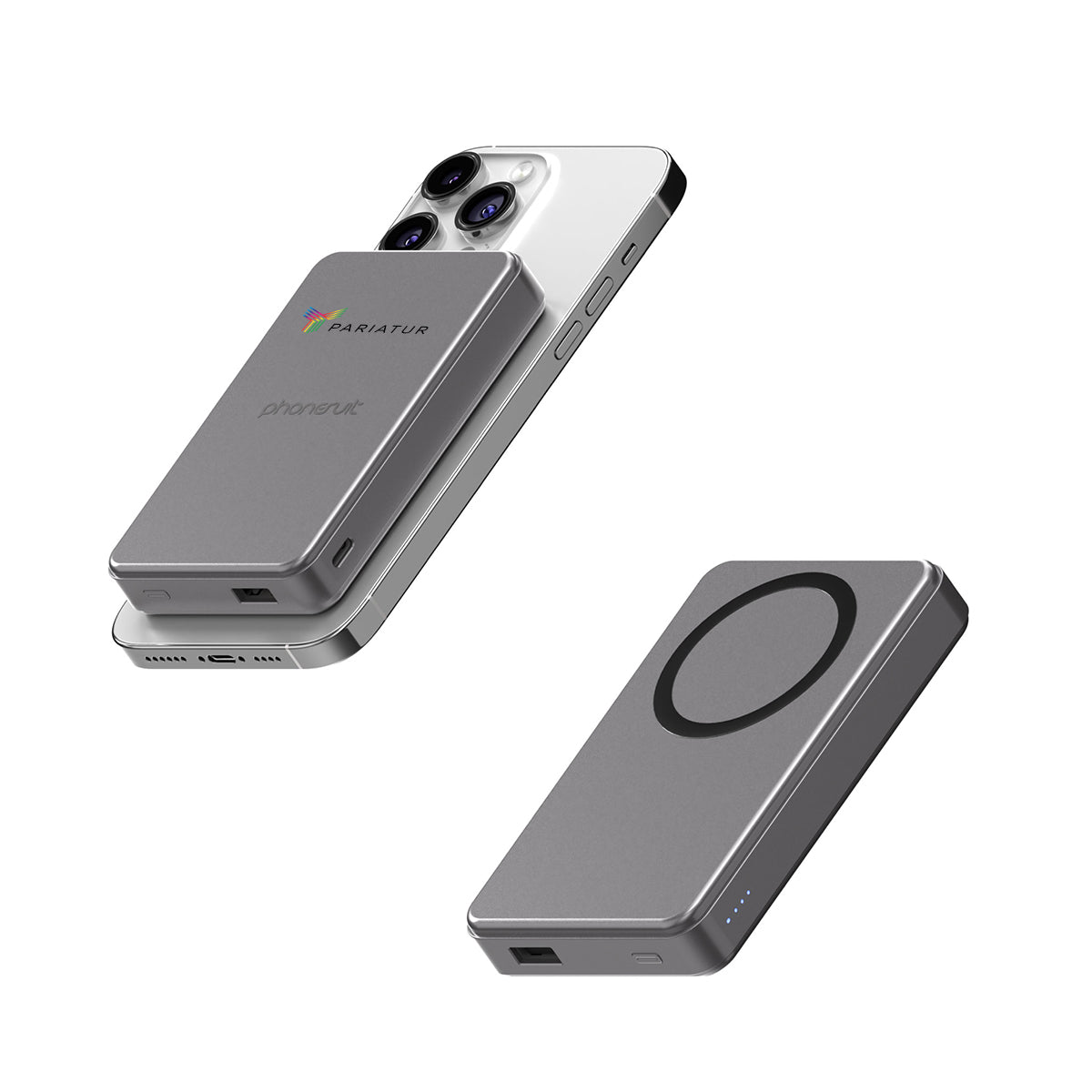 10,000 mAh PhoneSuit® Elite Mag Qi2 Wireless Battery Pack & Portable Pocket Charger