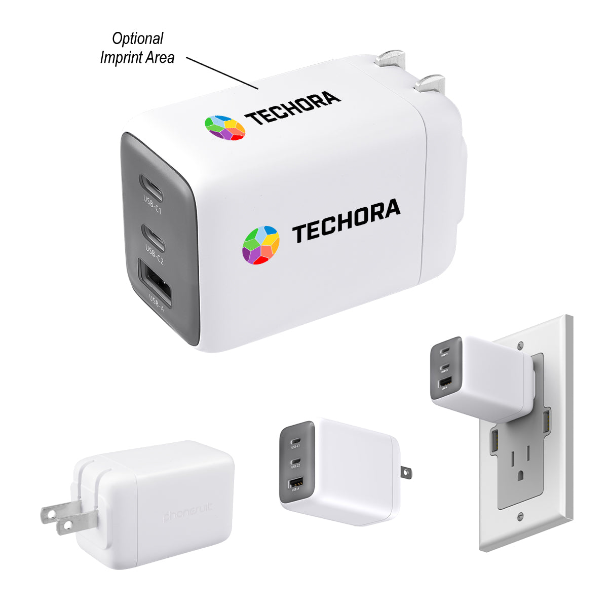 65W PD PhoneSuit® GaN Wall Charger