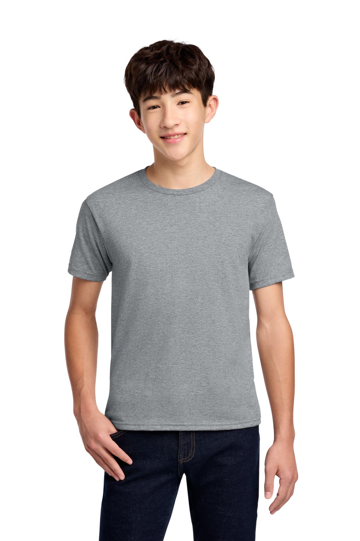 Custom logo Jerzees® - Youth Dri-Power® 50/50 Cotton/Poly T-Shirt.  29B in Athletic Heather