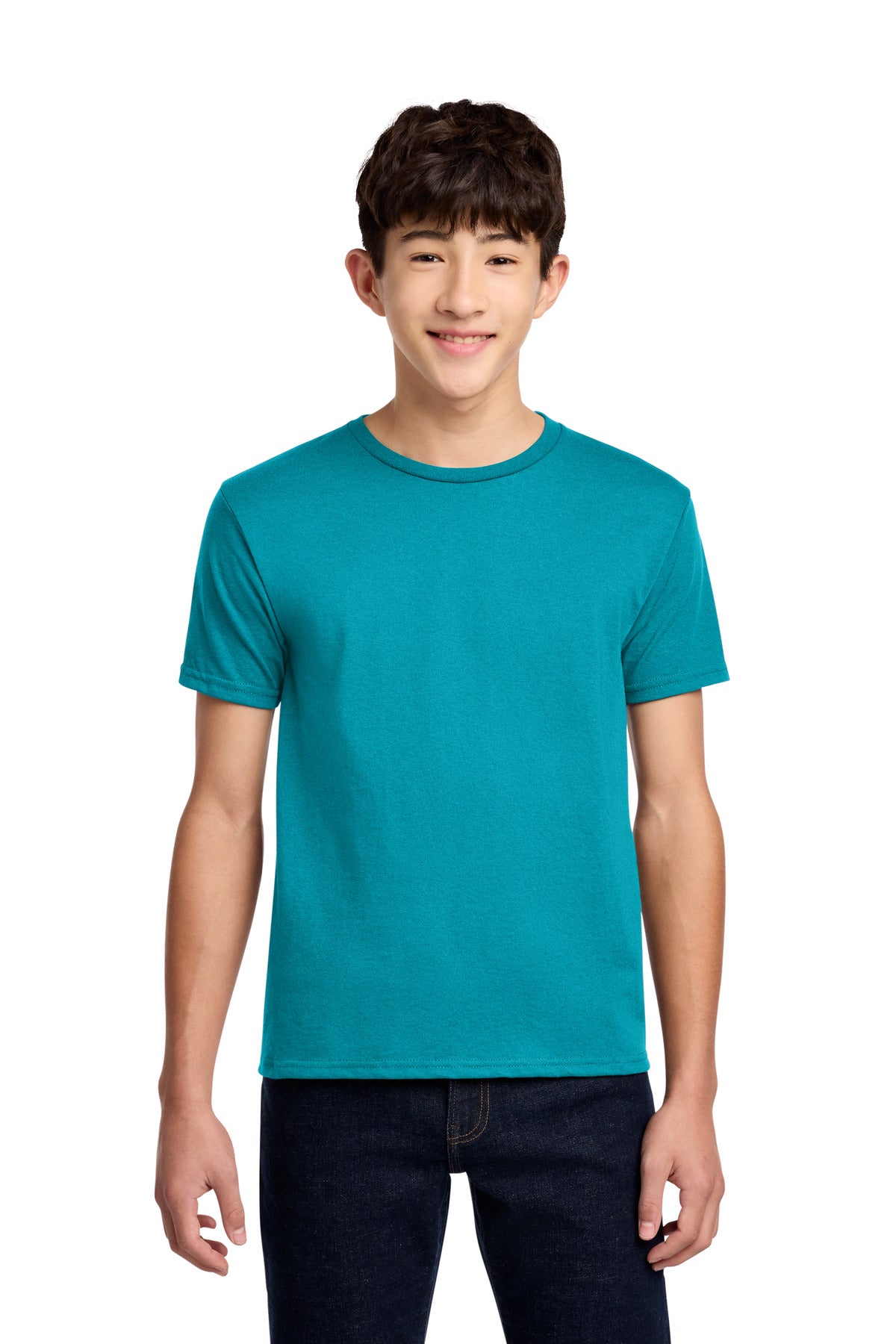 Custom logo Jerzees® - Youth Dri-Power® 50/50 Cotton/Poly T-Shirt.  29B in California Blue