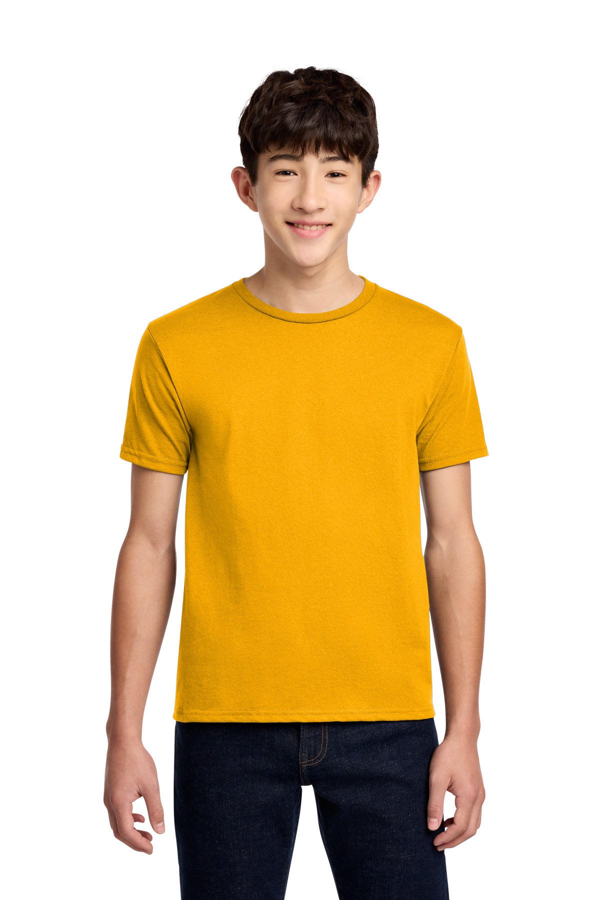 Custom logo Jerzees® - Youth Dri-Power® 50/50 Cotton/Poly T-Shirt.  29B in Gold