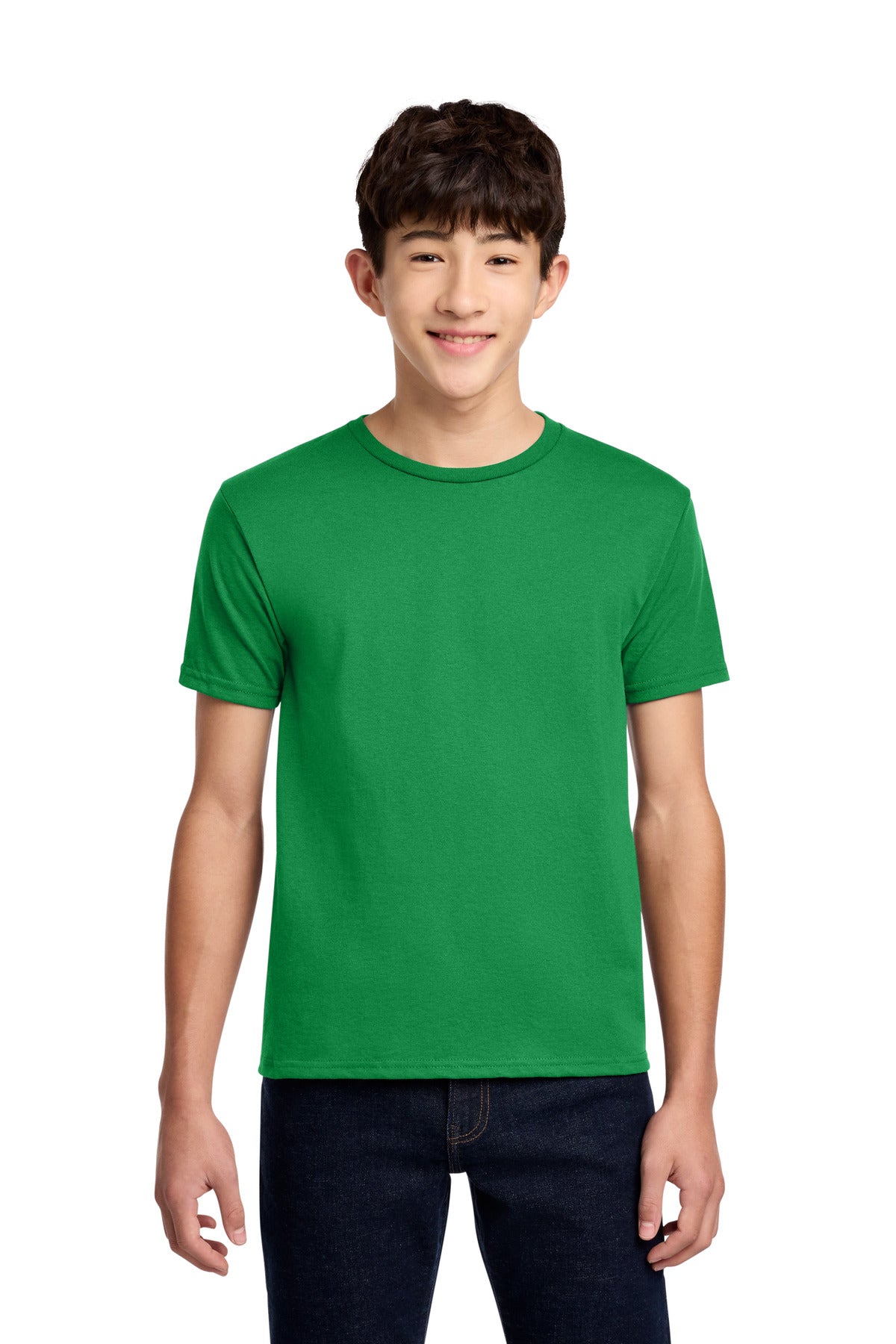 Custom logo Jerzees® - Youth Dri-Power® 50/50 Cotton/Poly T-Shirt.  29B in Kelly