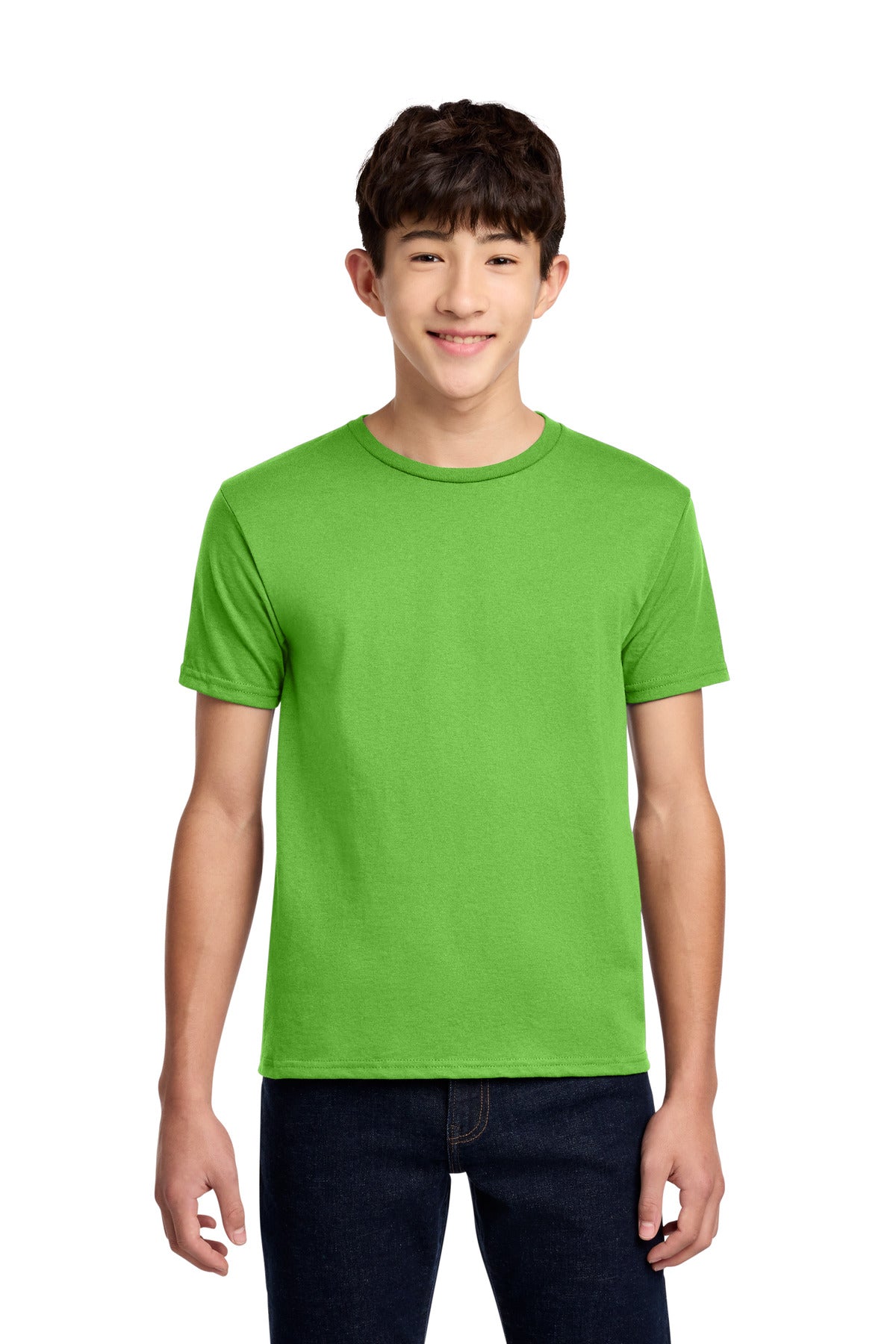Custom logo Jerzees® - Youth Dri-Power® 50/50 Cotton/Poly T-Shirt.  29B in Kiwi