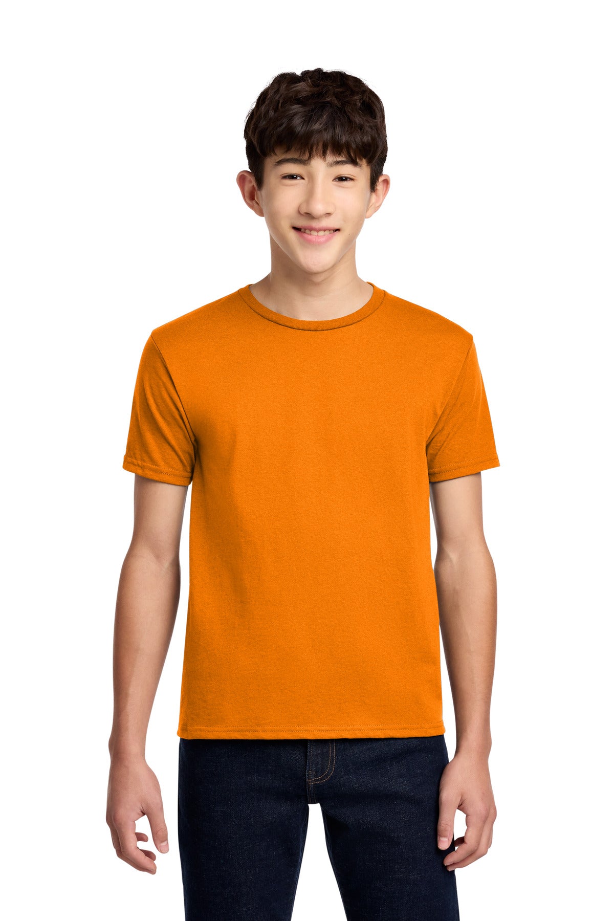 Custom logo Jerzees® - Youth Dri-Power® 50/50 Cotton/Poly T-Shirt.  29B in Tennessee Orange