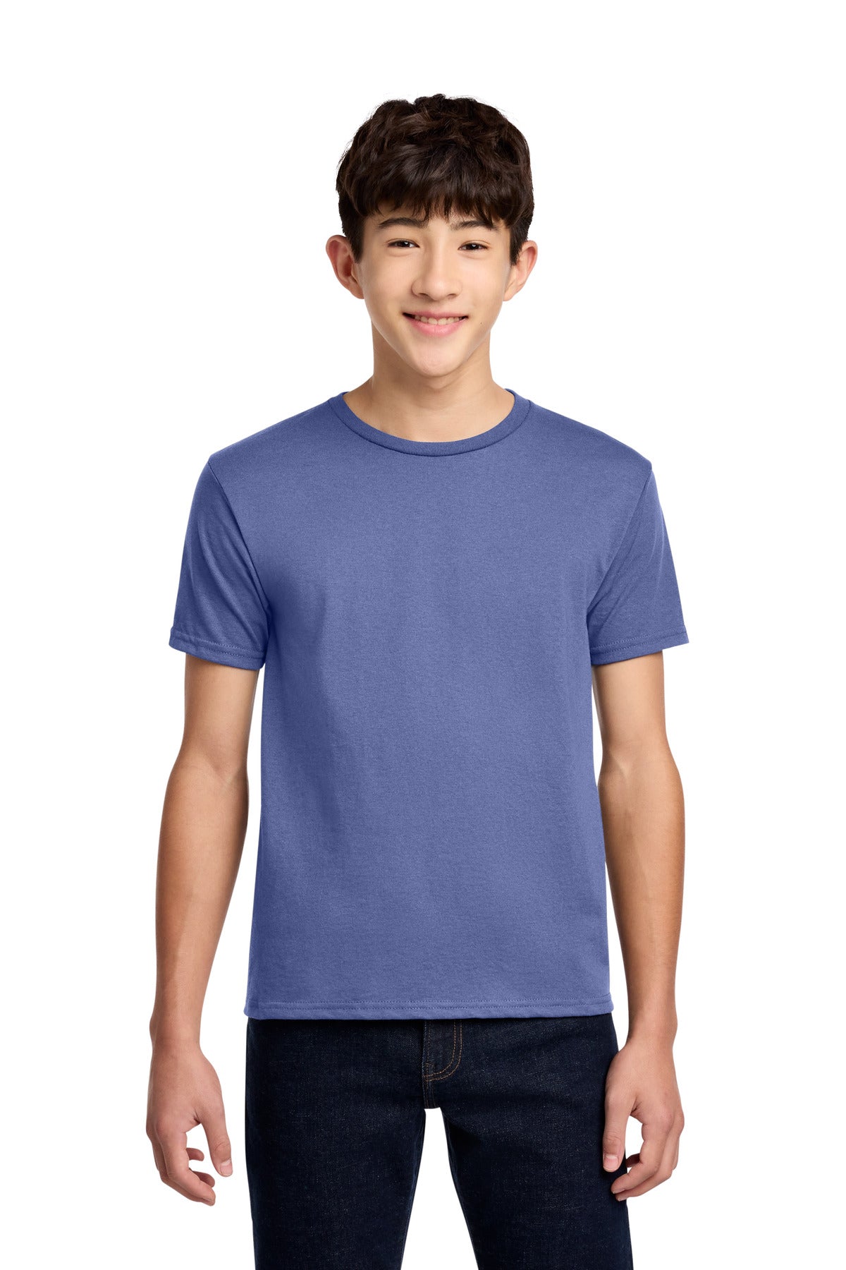 Custom logo Jerzees® - Youth Dri-Power® 50/50 Cotton/Poly T-Shirt.  29B in Violet