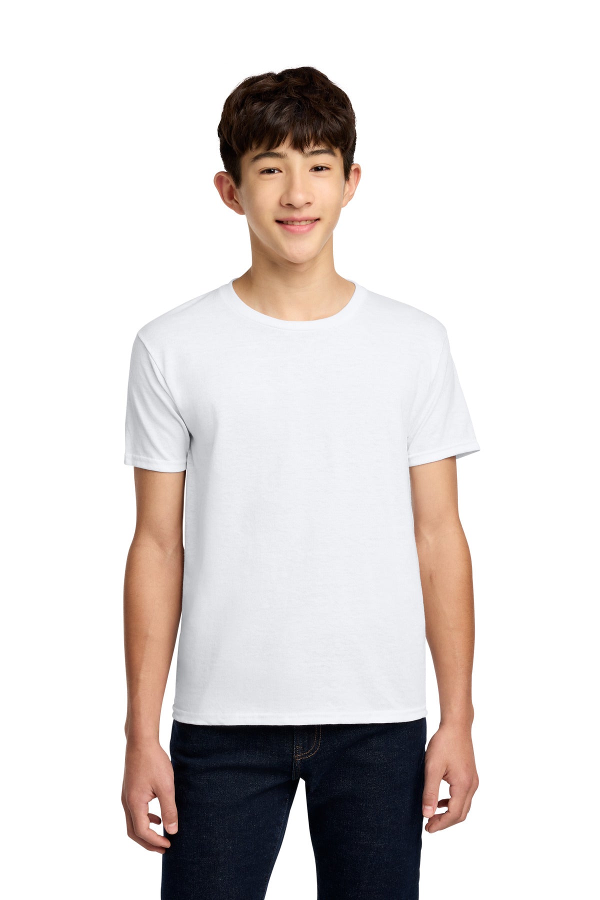 Custom logo Jerzees® - Youth Dri-Power® 50/50 Cotton/Poly T-Shirt.  29B in White