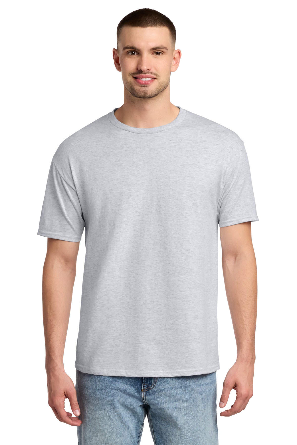 Custom logo Jerzees® -  Dri-Power® 50/50 Cotton/Poly T-Shirt.  29M in Ash
