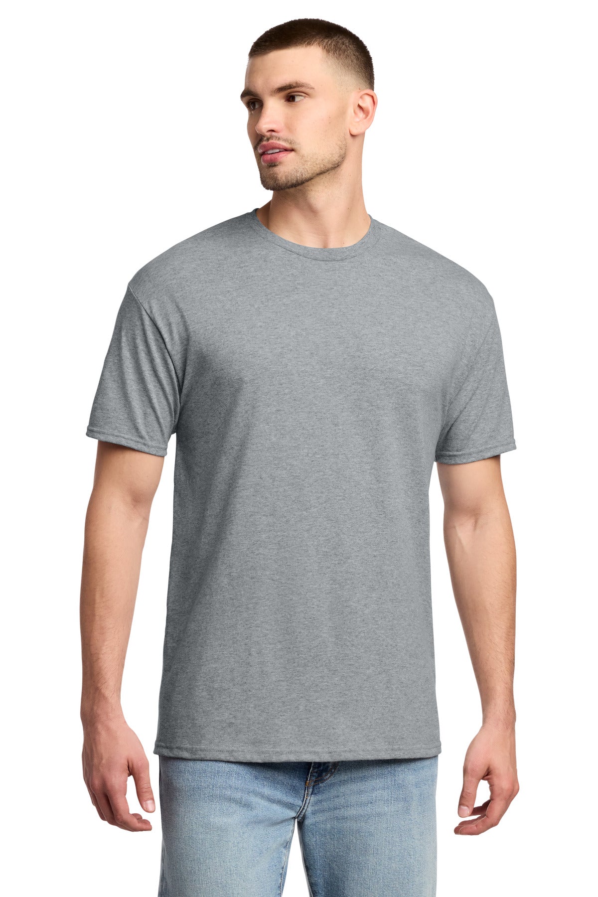 Custom logo Jerzees® -  Dri-Power® 50/50 Cotton/Poly T-Shirt.  29M in Athletic Heather
