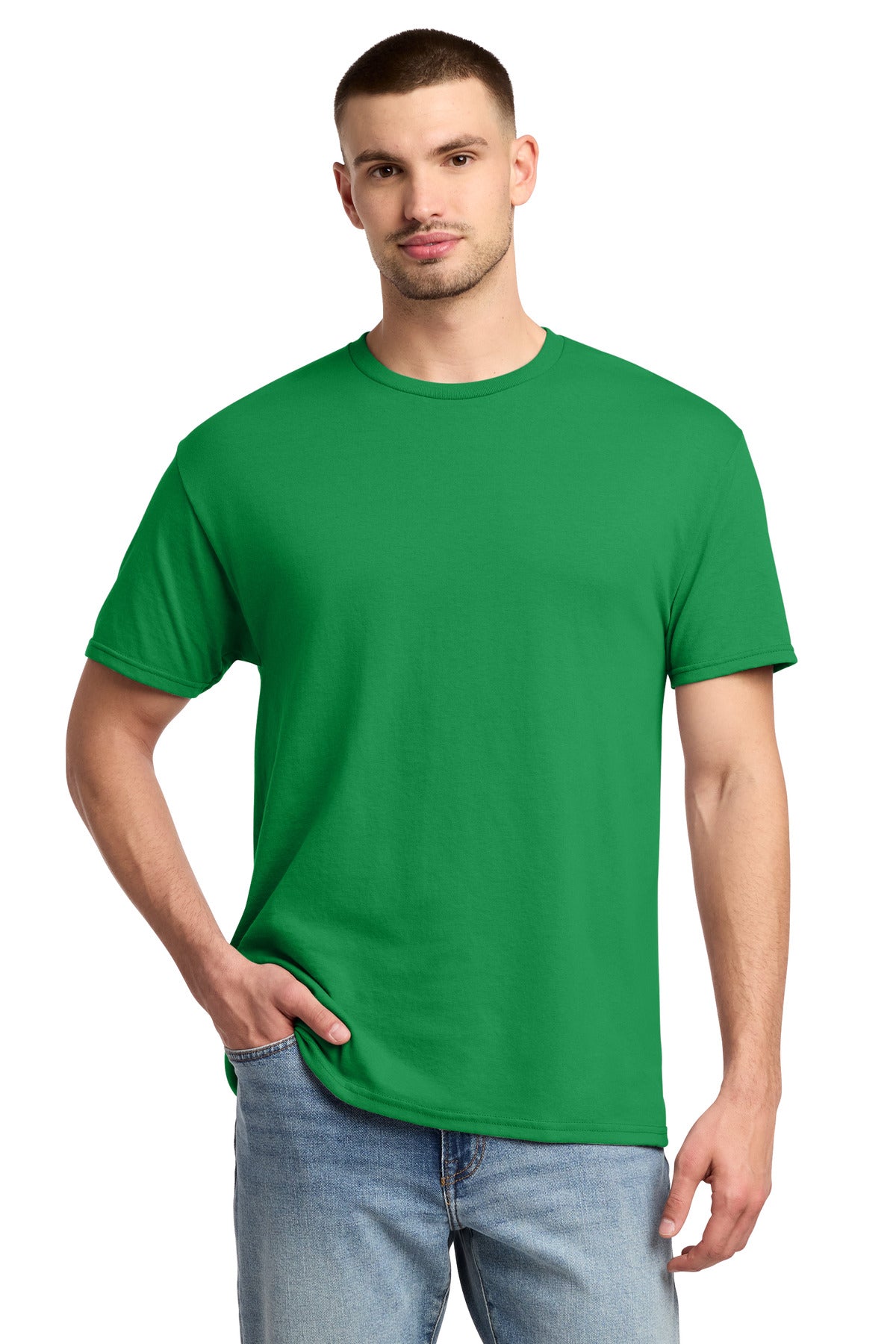 Custom logo Jerzees® -  Dri-Power® 50/50 Cotton/Poly T-Shirt.  29M in Kelly