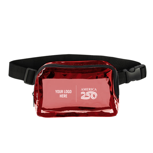 Custom logo America250™ Clear Belt Bag